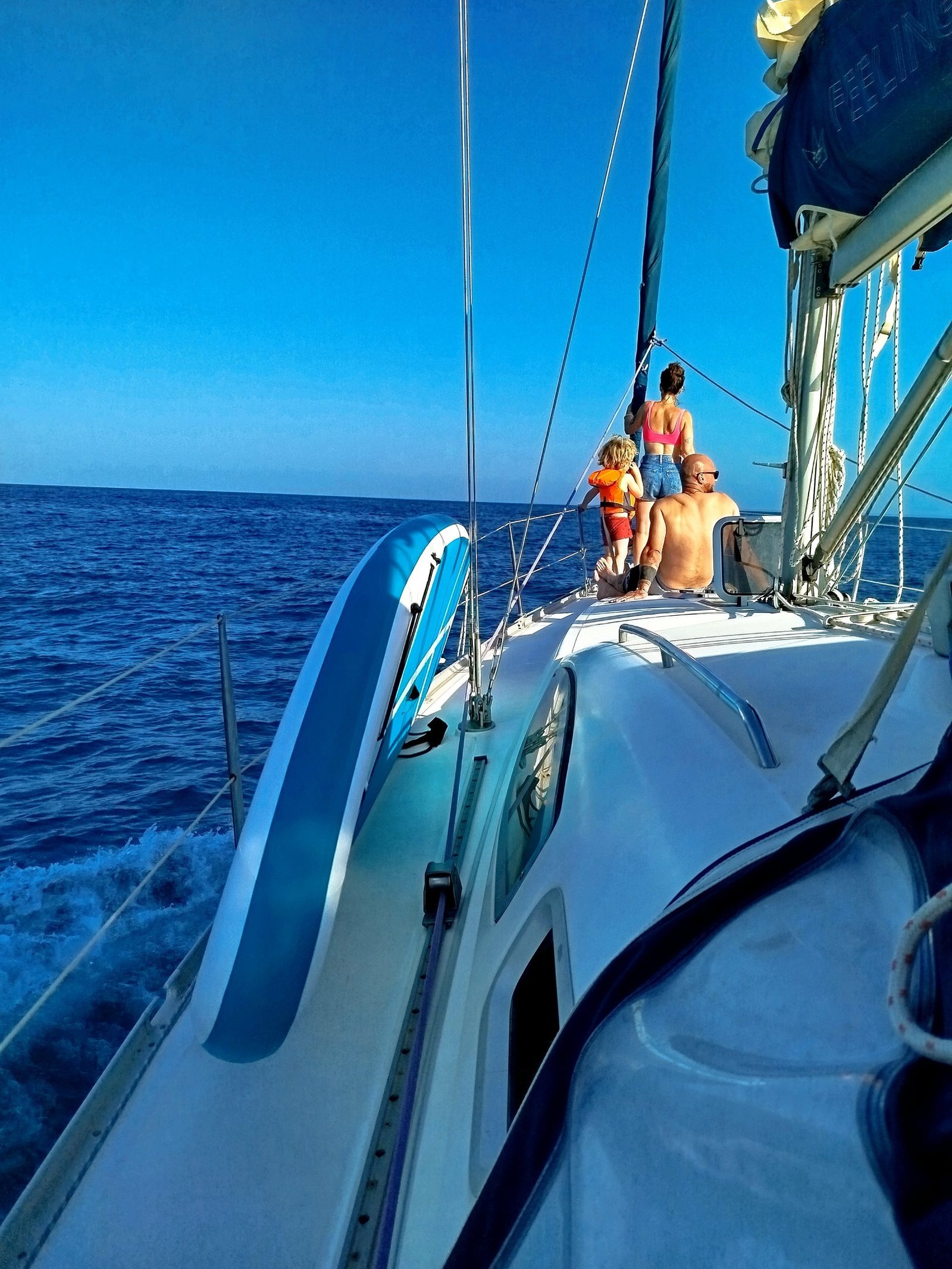 36-foot French Feeling 36 sailboat moored in Badalona, ready for a boat tour along the Barcelona coast